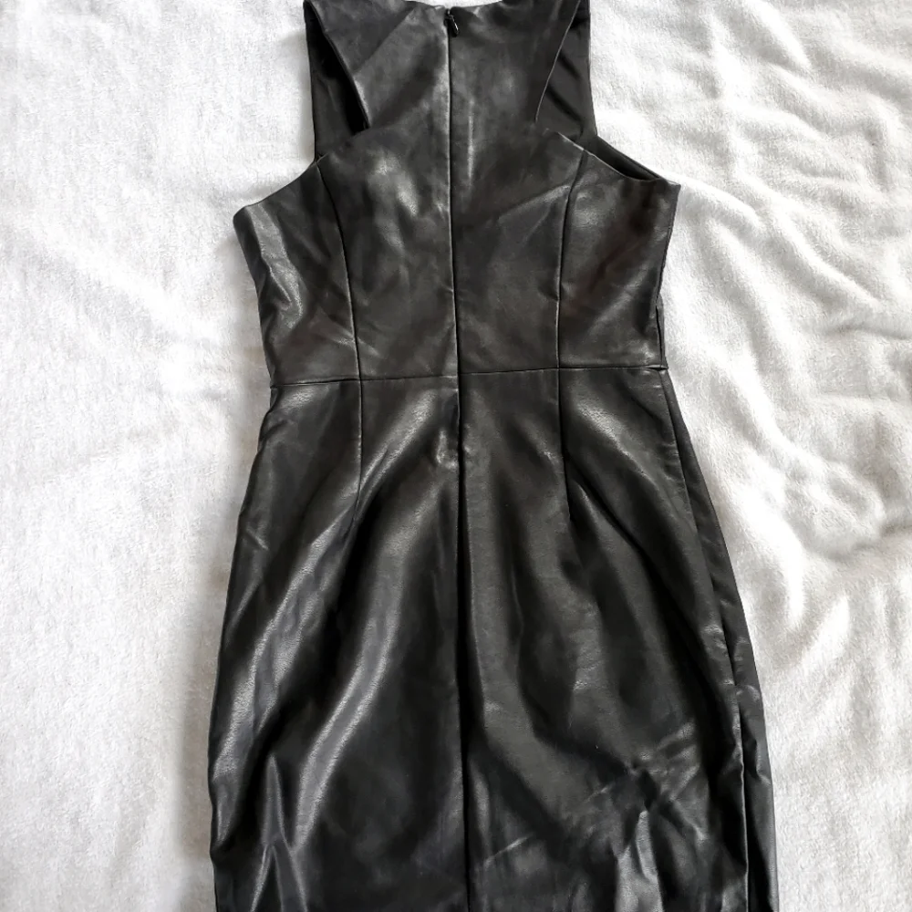 Glamorous Vegan Leather Bodycon Dress - Picture 2 of 4